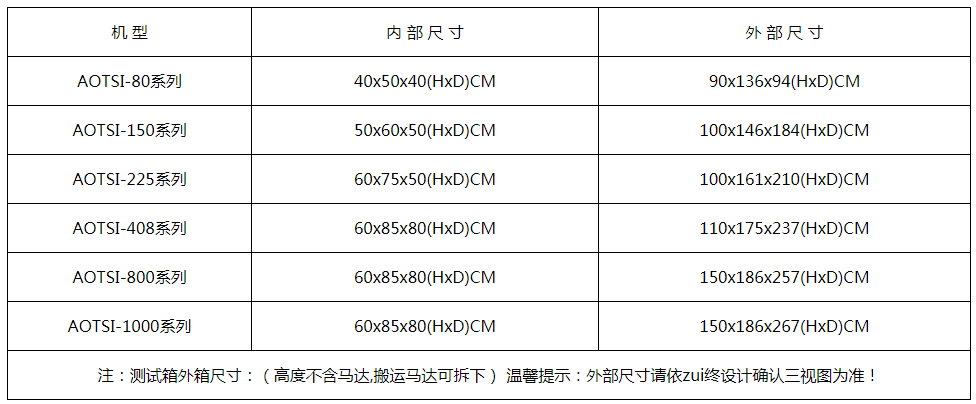 澳腾斯尺寸规格